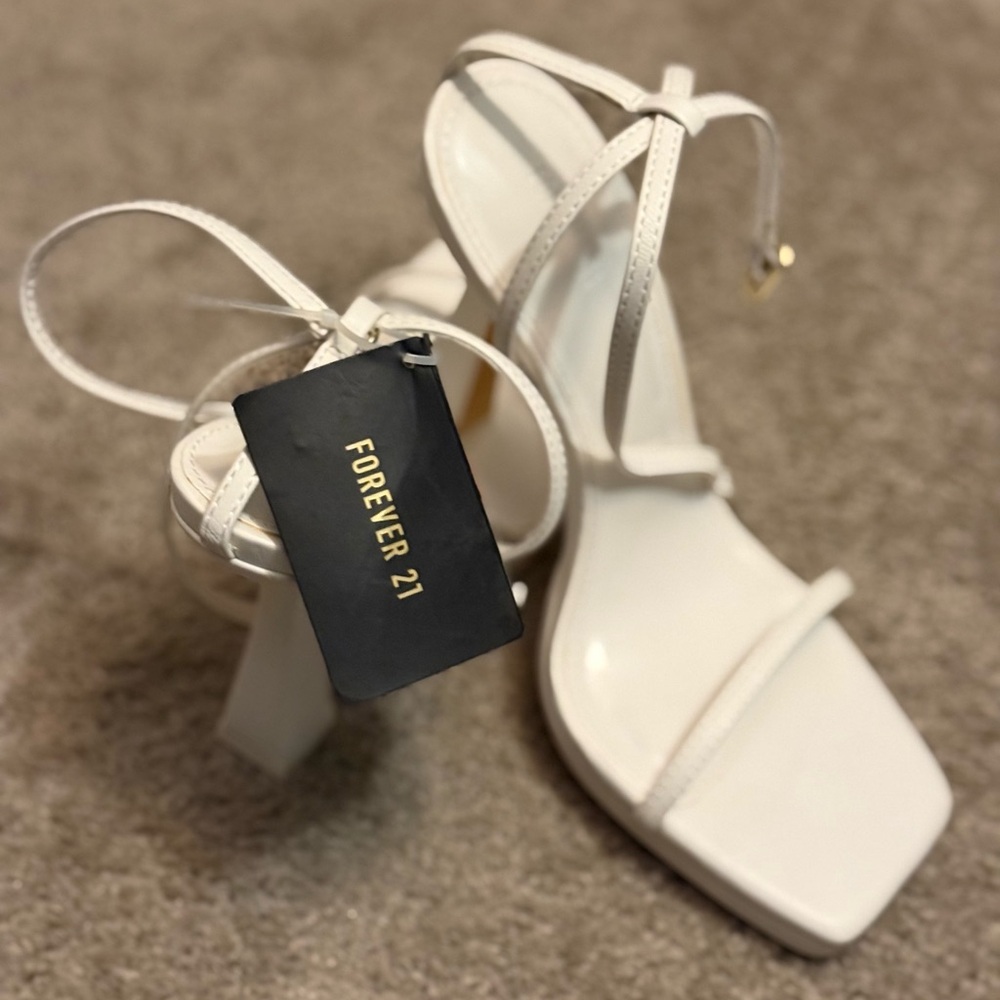 Forever 21 Elegant White Heels